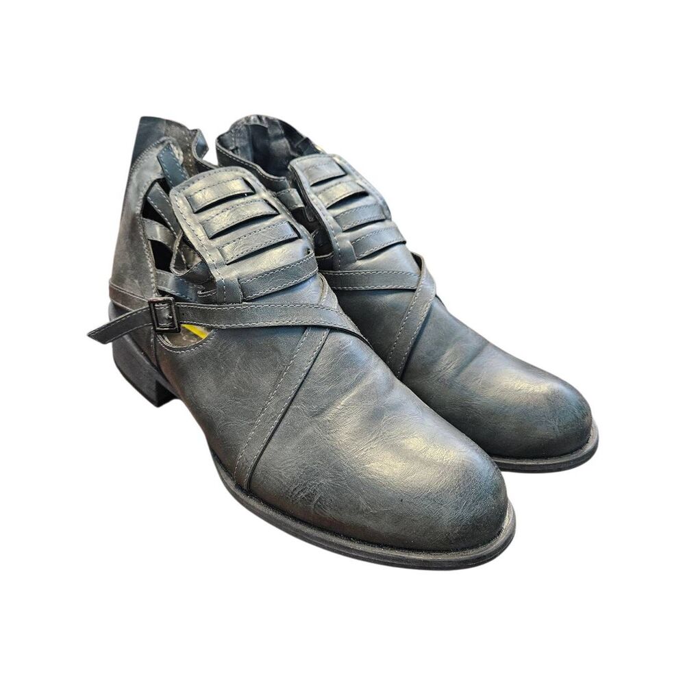 Etc! Gray Back Zip Ankle Booties Womens Size 10
